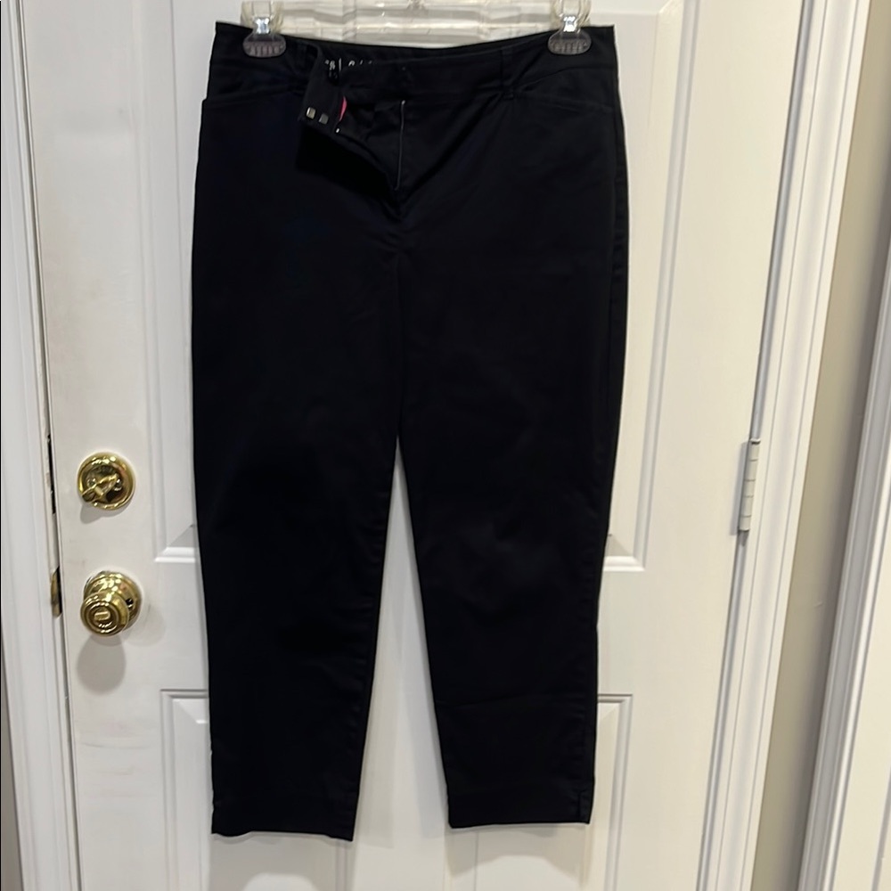 Talbots Curvy Black Crop Ankle Pants
